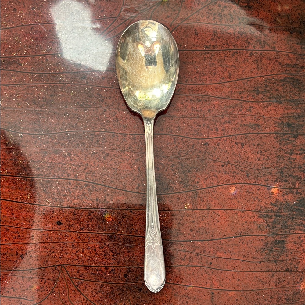 Elegant Silver Plate Rogers art deco soup Spoon